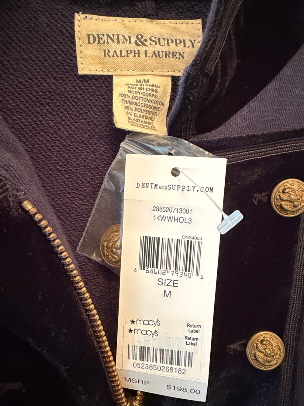 Ralph Lauren Military Band Jacket w/ Black Velvet Trim & Gold Embroidery - Picture 2 of 10